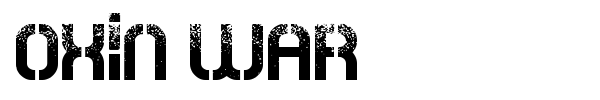 Oxin War font preview